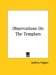 Cover of: Observations on the Templars