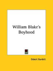 Cover of: William Blake's Boyhood