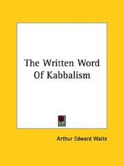 Cover of: The Written Word Of Kabbalism