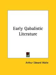 Cover of: Early Qabalistic Literature