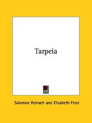 Cover of: Tarpeia by Salomon Reinach, Elizabeth Frost