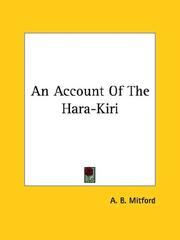 Cover of: An Account of the Hara-kiri