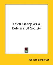 Cover of: Freemasonry As a Bulwark of Society