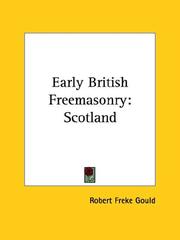 Cover of: Early British Freemasonry: Scotland
