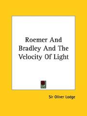 Cover of: Roemer and Bradley and the Velocity of Light