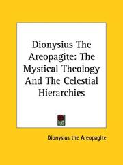 Cover of: Dionysius The Areopagite by Pseudo-Dionysius the Areopagite