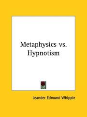 Cover of: Metaphysics Vs. Hypnotism