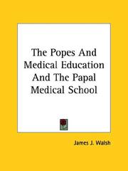 Cover of: The Popes and Medical Education and the Papal Medical School