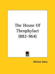 Cover of: The House of Theophylact, 882-964