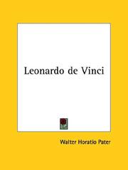 Cover of: Leonardo De Vinci by Walter Pater