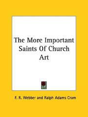 Cover of: The More Important Saints of Church Art