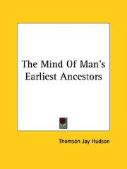 Cover of: The Mind of Man's Earliest Ancestors