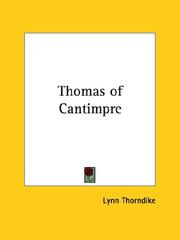 Cover of: Thomas of Cantimpre