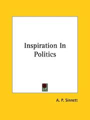 Cover of: Inspiration in Politics by Alfred Percy Sinnett
