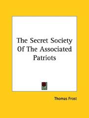 Cover of: The Secret Society of the Associated Patriots