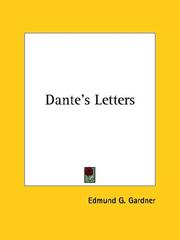 Cover of: Dante's Letters by Edmund Garratt Gardner