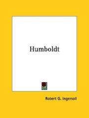 Cover of: Humboldt by Robert Green Ingersoll