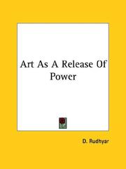 Cover of: Art As a Release of Power