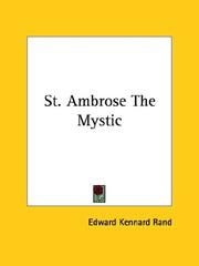 Cover of: St. Ambrose the Mystic