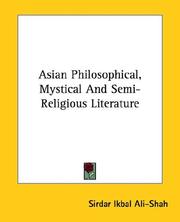 Cover of: Asian Philosophical, Mystical and Semi-religious Literature