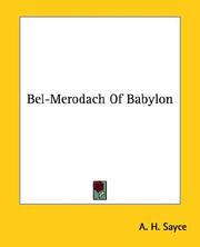 Cover of: Bel-merodach of Babylon