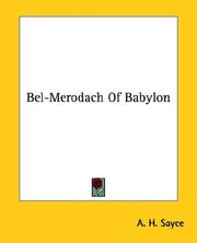 Cover of: Bel-merodach of Babylon
