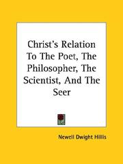 Cover of: Christ's Relation to the Poet, the Philosopher, the Scientist, and the Seer