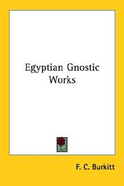 Cover of: Egyptian Gnostic Works