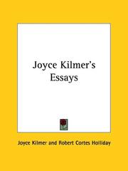 Cover of: Joyce Kilmer's Essays
