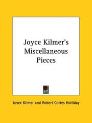 Cover of: Joyce Kilmer's Miscellaneous Pieces