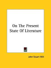 Cover of: On the Present State of Literature