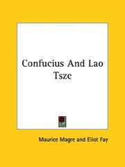 Cover of: Confucius and Lao Tsze by Maurice Magre