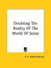 Cover of: Doubting the Reality of the World of Sense