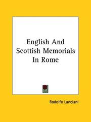 Cover of: English and Scottish Memorials in Rome by Rodolfo Lanciani