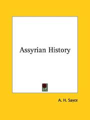 Cover of: Assyrian History