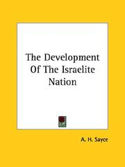 Cover of: The Development of the Israelite Nation