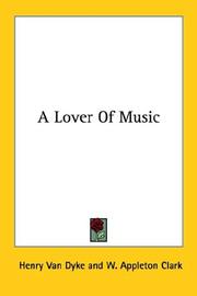 Cover of: A Lover of Music