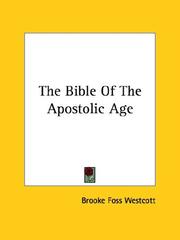 Cover of: The Bible of the Apostolic Age