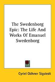 The Swedenborg Epic by Cyriel Odhner Sigstedt