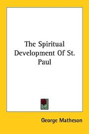 Cover of: The Spiritual Development of St. Paul
