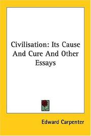 Cover of: Civilisation by Edward Carpenter, Edward Carpenter