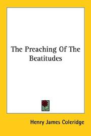 Cover of: The Preaching of the Beatitudes | Henry Jam Coleridge