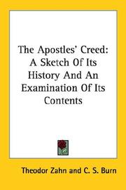 Cover of: The Apostles' Creed by Theodor Zahn