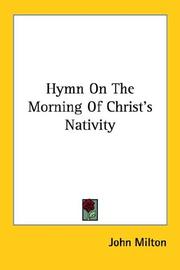 Cover of: Hymn on the Morning of Christ's Nativity