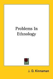 Cover of: Problems in Ethnology