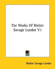 Cover of: The Works Of Walter Savage Landor V1