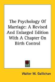 Cover of: The Psychology of Marriage