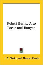 Cover of: Robert Burns: Also Locke and Bunyan