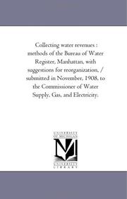 Cover of: Collecting water revenues  | Michigan Historical Reprint Series