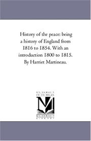 History of the peace by Harriet Martineau